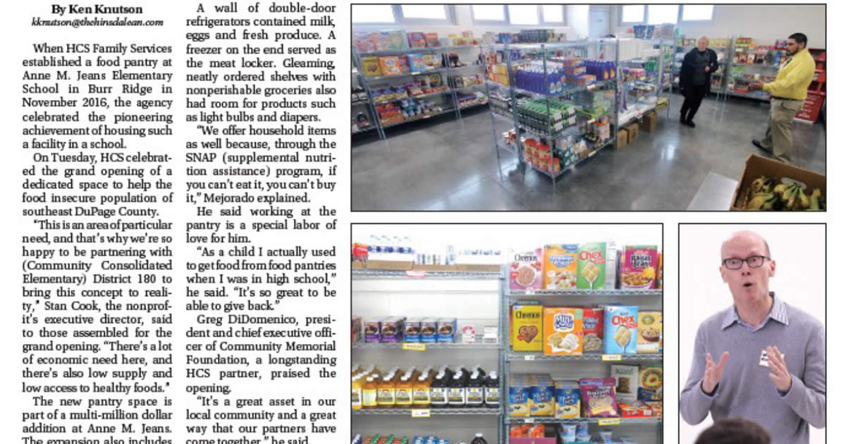 HCS serves up new pantry space in BR