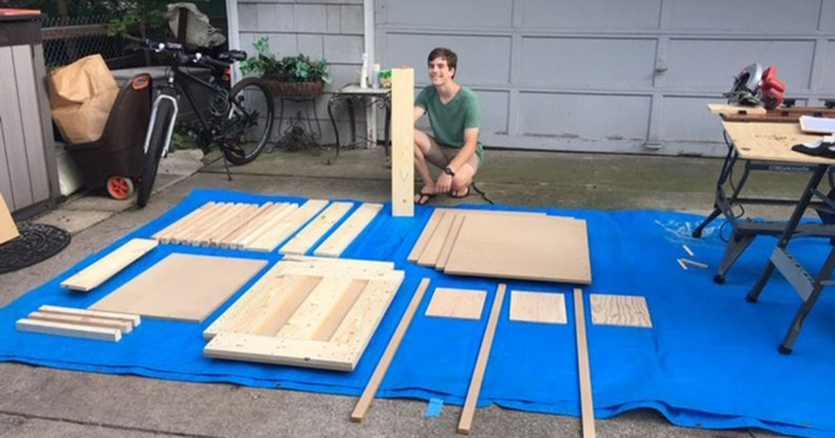 Local Boy Scout Builds New Food Donation Bins for HCS Family Services